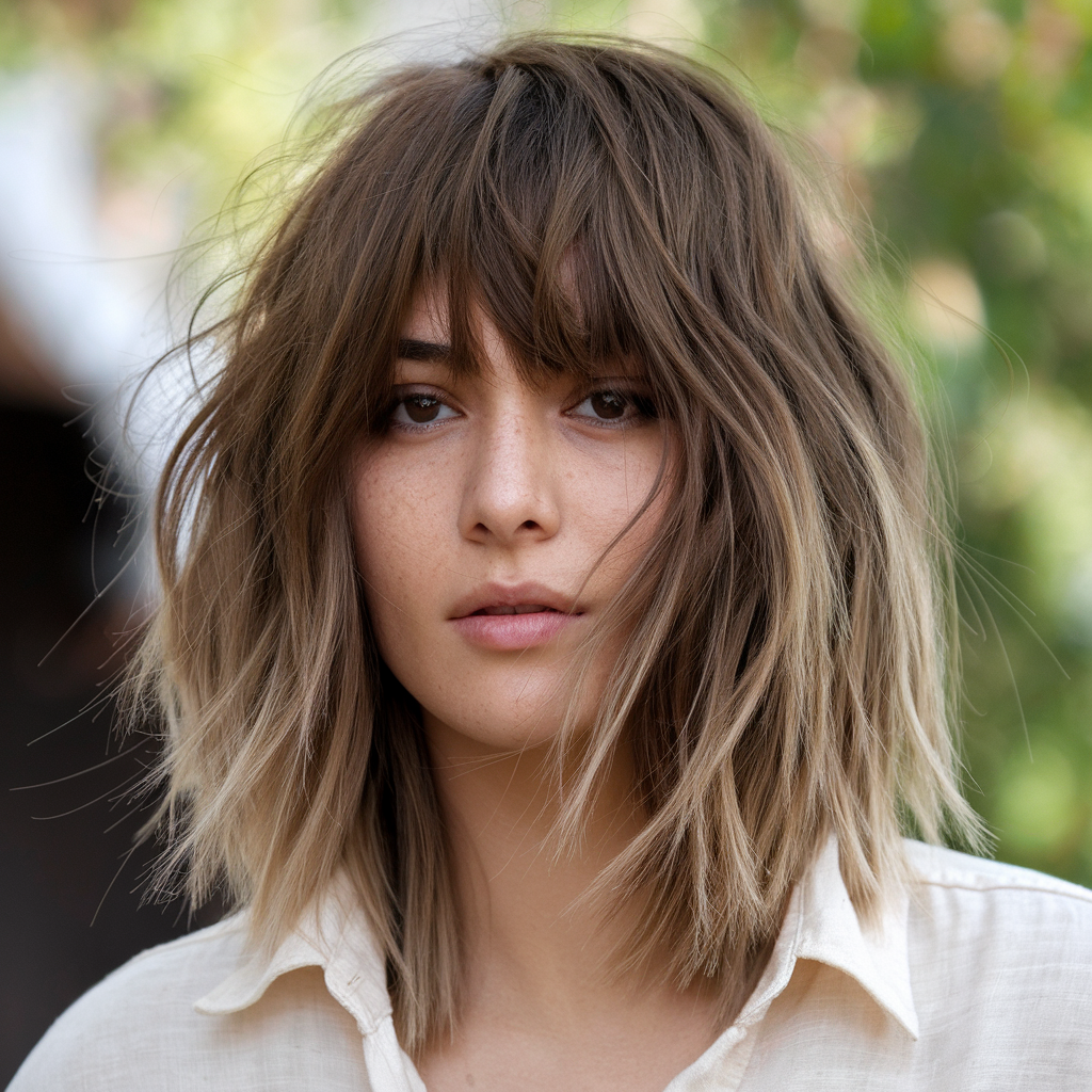 Trendy Shaggy Hair Cuts with Bangs