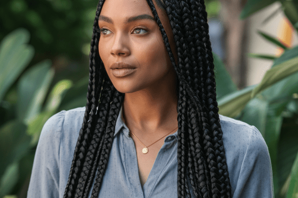 Bohemian Stitch And Box Braids Hairstyle