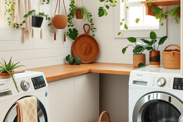 Creative Boho Style Laundry Room Decor Ideas