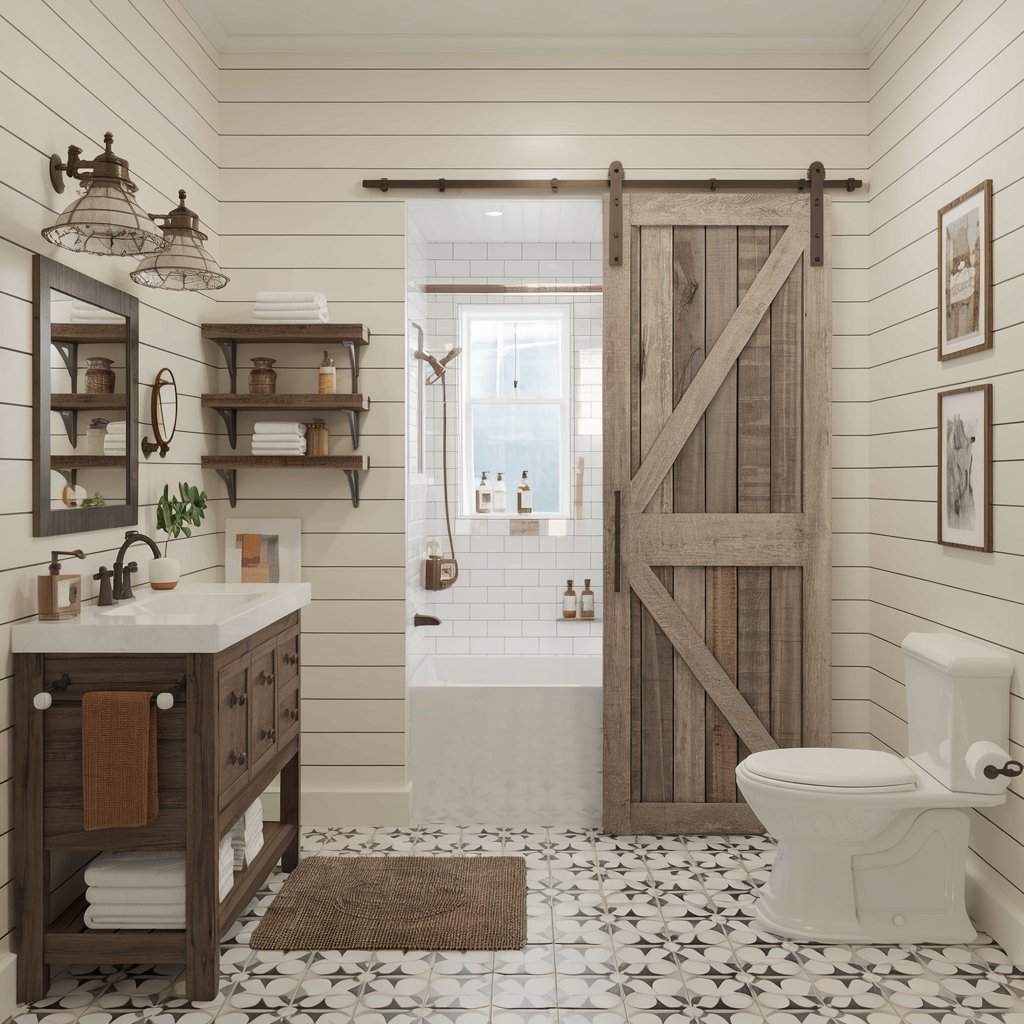 Rustic Farmhouse Wet Room