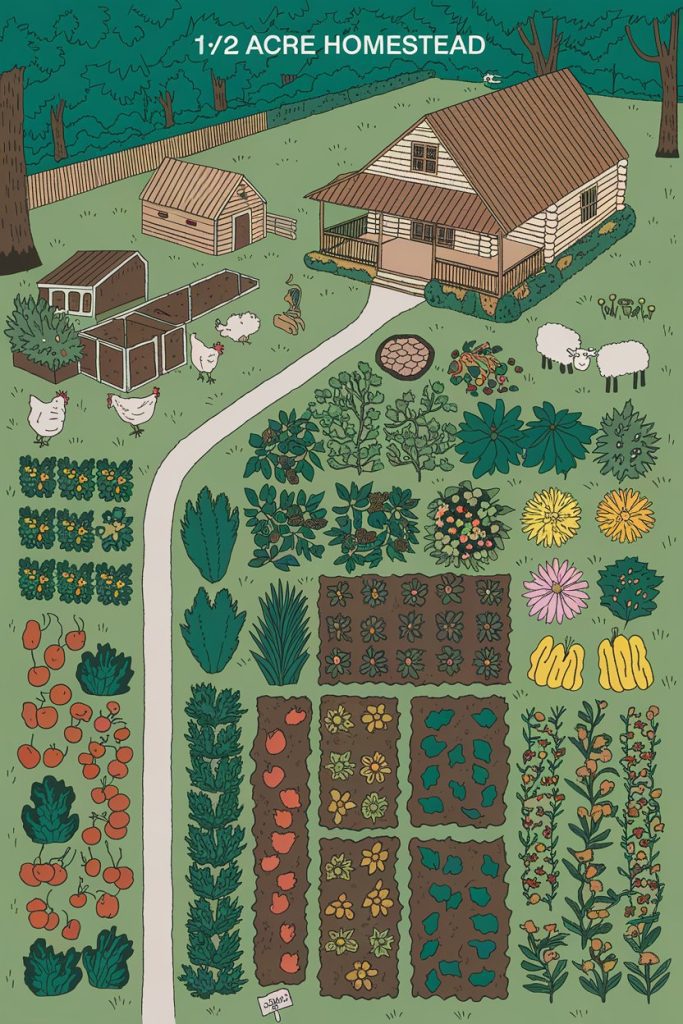 1/2 Acre Homestead Layout