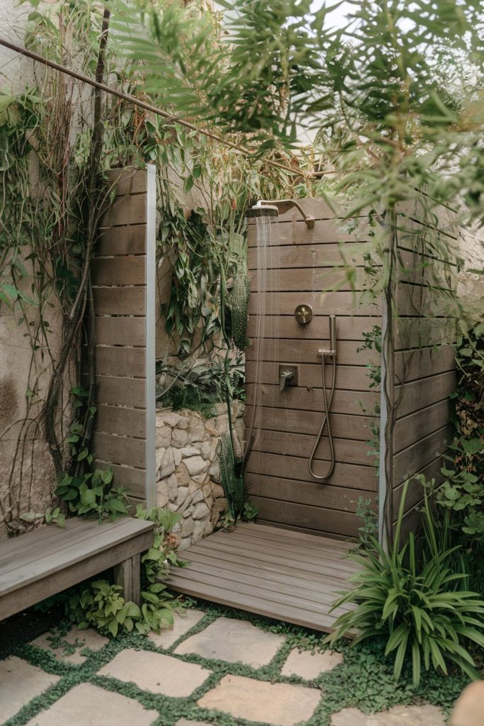 Home Open Outdoor Garden Shower Ideas That Are Totally Unique (2)