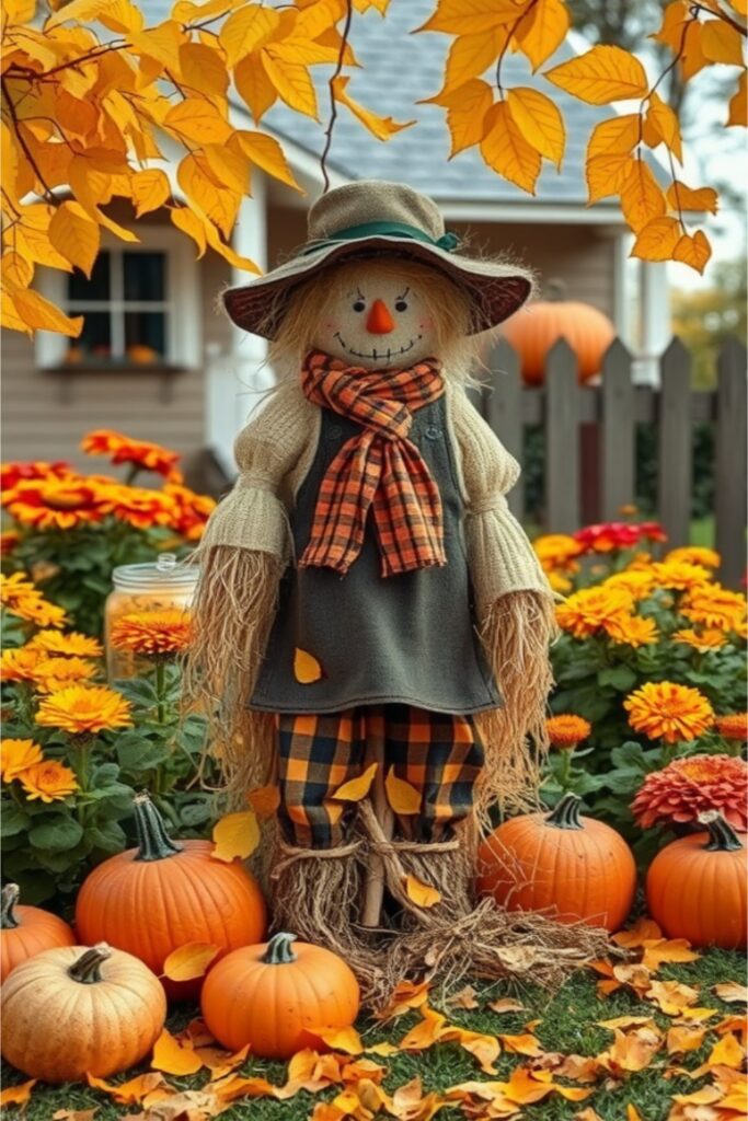 13 Charming Scarecrow Ideas for Fall Gardens DIY 1 Scarecrow Ideas