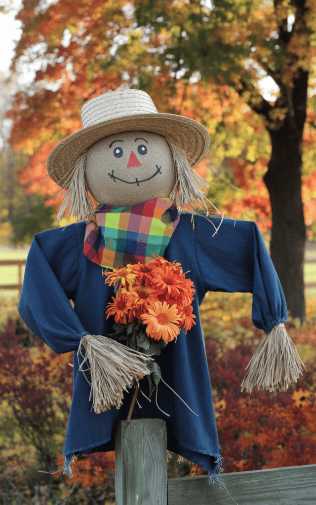 a photo of a scarecrow with a straw hat a burlap f mL35LZ57RBKRd2Mq58c1NA kzffu tQiOpEzQpKd3hMg Scarecrow Ideas