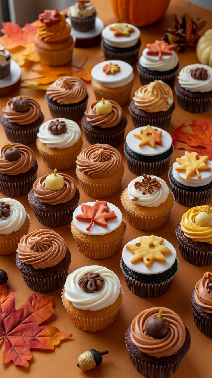 21 Fall Cupcake Decoration Ideas to Sweeten Your Autumn