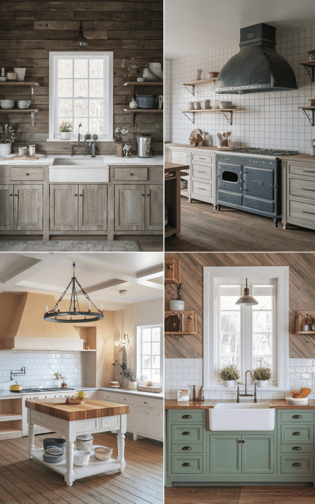 a photorealistic collage of four farmhouse kitchen eJ3KhEXGS7ew2GTbEAnGHg MOhS JEUToSWSuLF9MFkUA