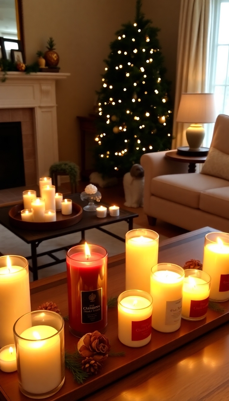 21 Luxury Christmas Decor Ideas That'll Make Your Home Shine Like a Winter Wonderland! - 16. Seasonal Scented Candles