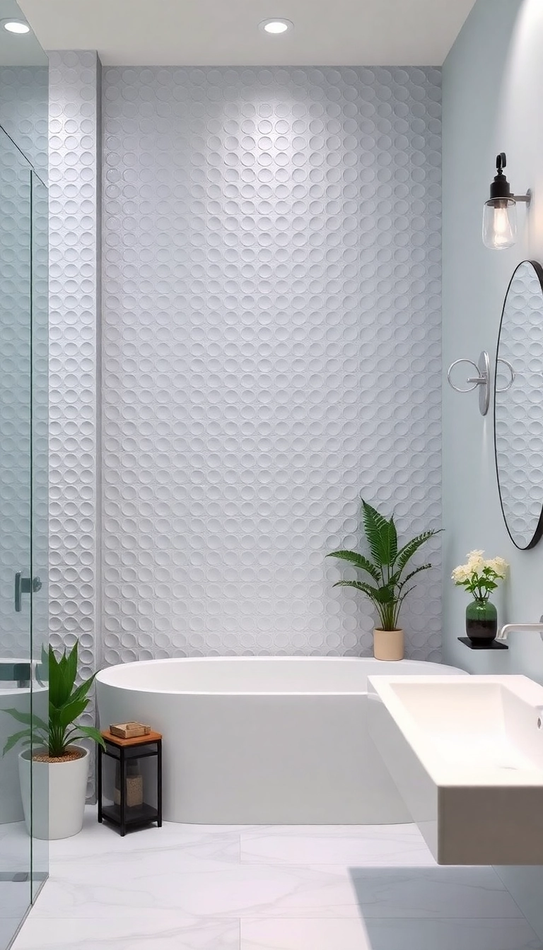 21 Stunning Bathroom Tile Design Ideas That'll Transform Your Space (You Won't Believe #7!) - 5. Textured Tiles