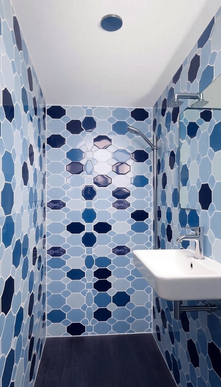 21 Stunning Bathroom Tile Design Ideas That'll Transform Your Space (You Won't Believe #7!) - 21. Unique Shapes