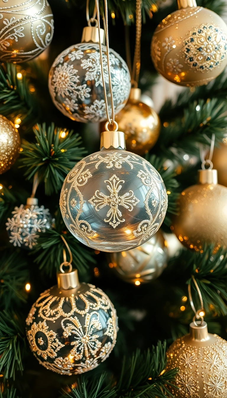 21 Luxury Christmas Decor Ideas That'll Make Your Home Shine Like a Winter Wonderland! - 9. Sparkling Ornaments