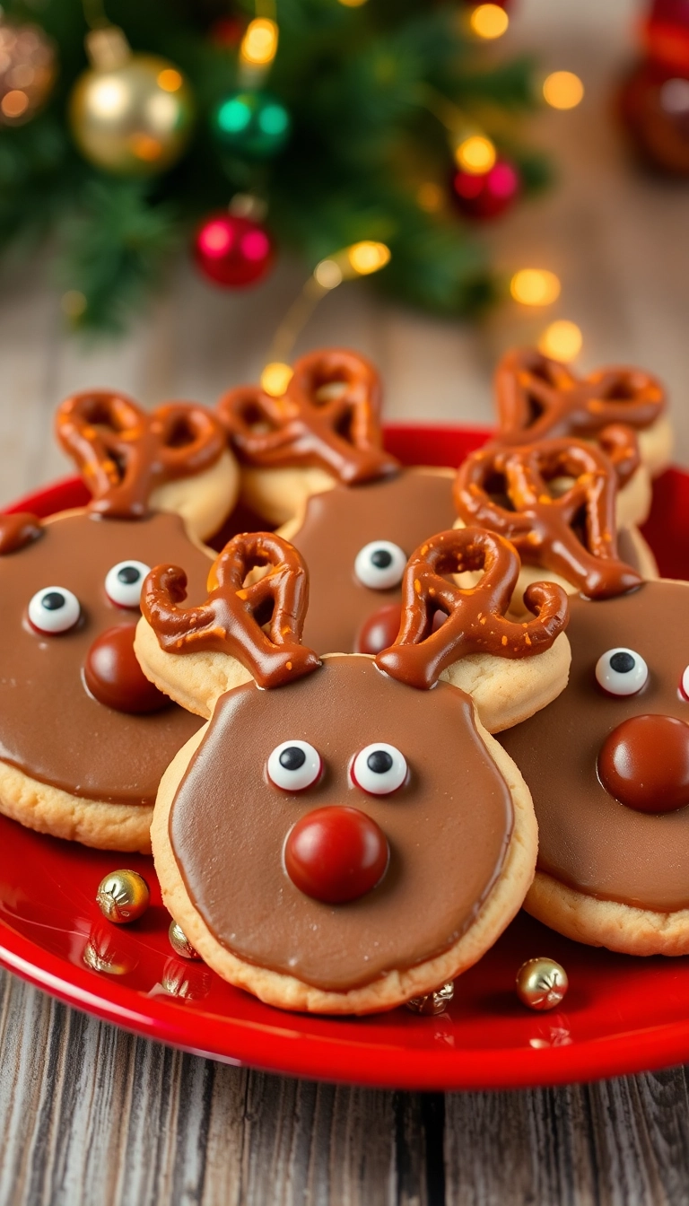 21 Festively Decorated Christmas Sugar Cookies That Will Dazzle Your Guests! - 4. Reindeer Antics