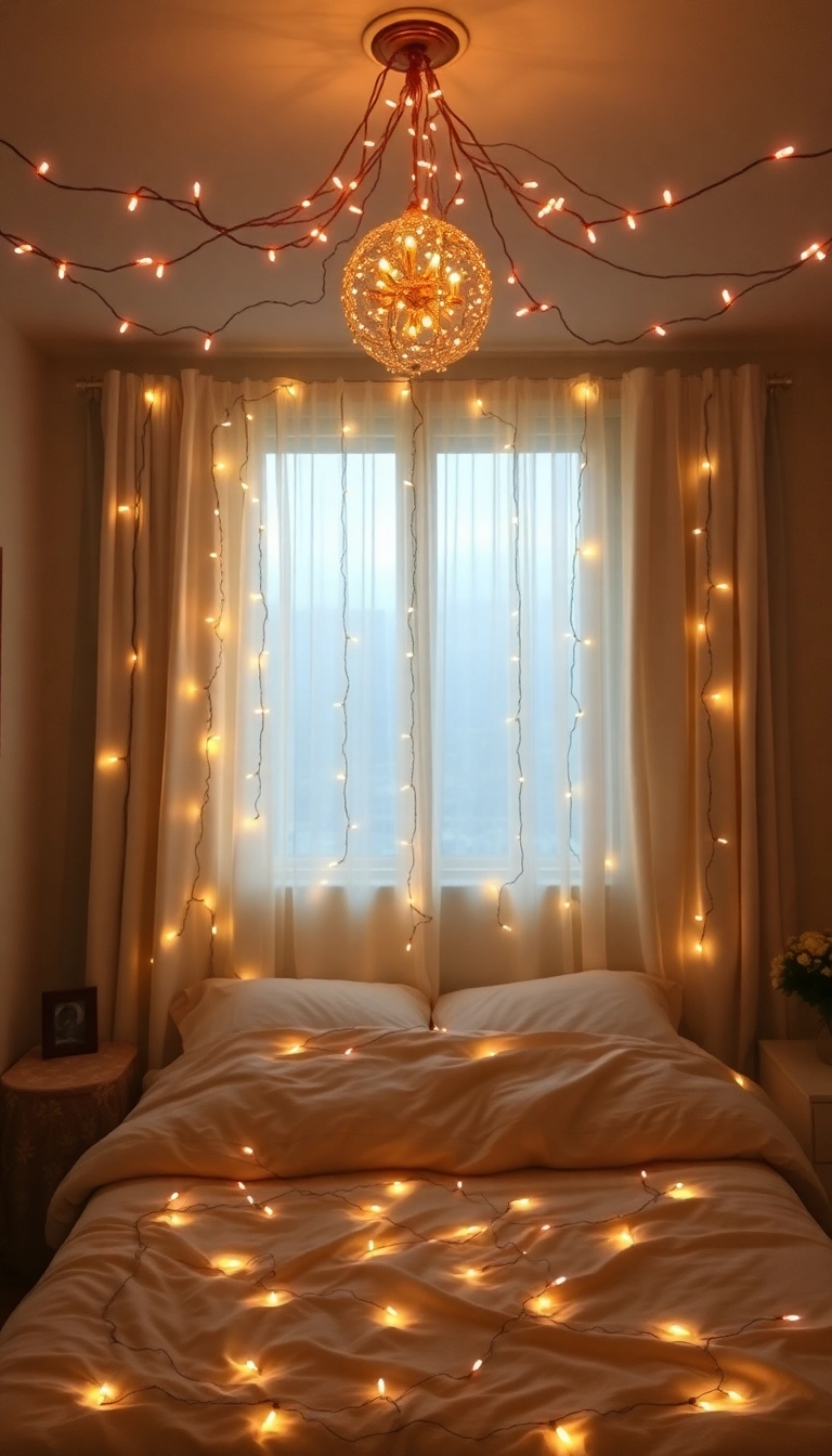 21 Magical Christmas Room Inspo Ideas That Will Make You Wish It Was December All Year! - 7. Magical Fairy Light Wonderland