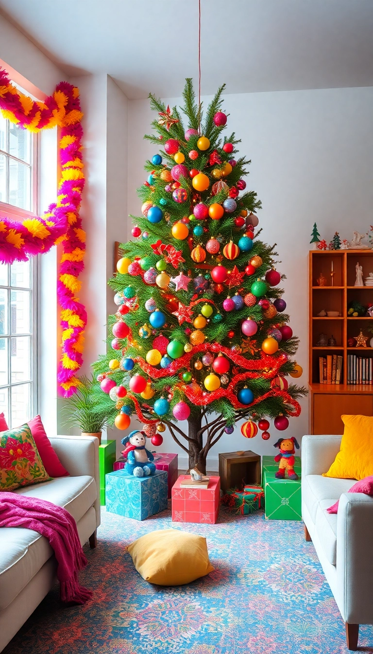 21 Magical Christmas Room Inspo Ideas That Will Make You Wish It Was December All Year! - 12. Bright and Bold Colors