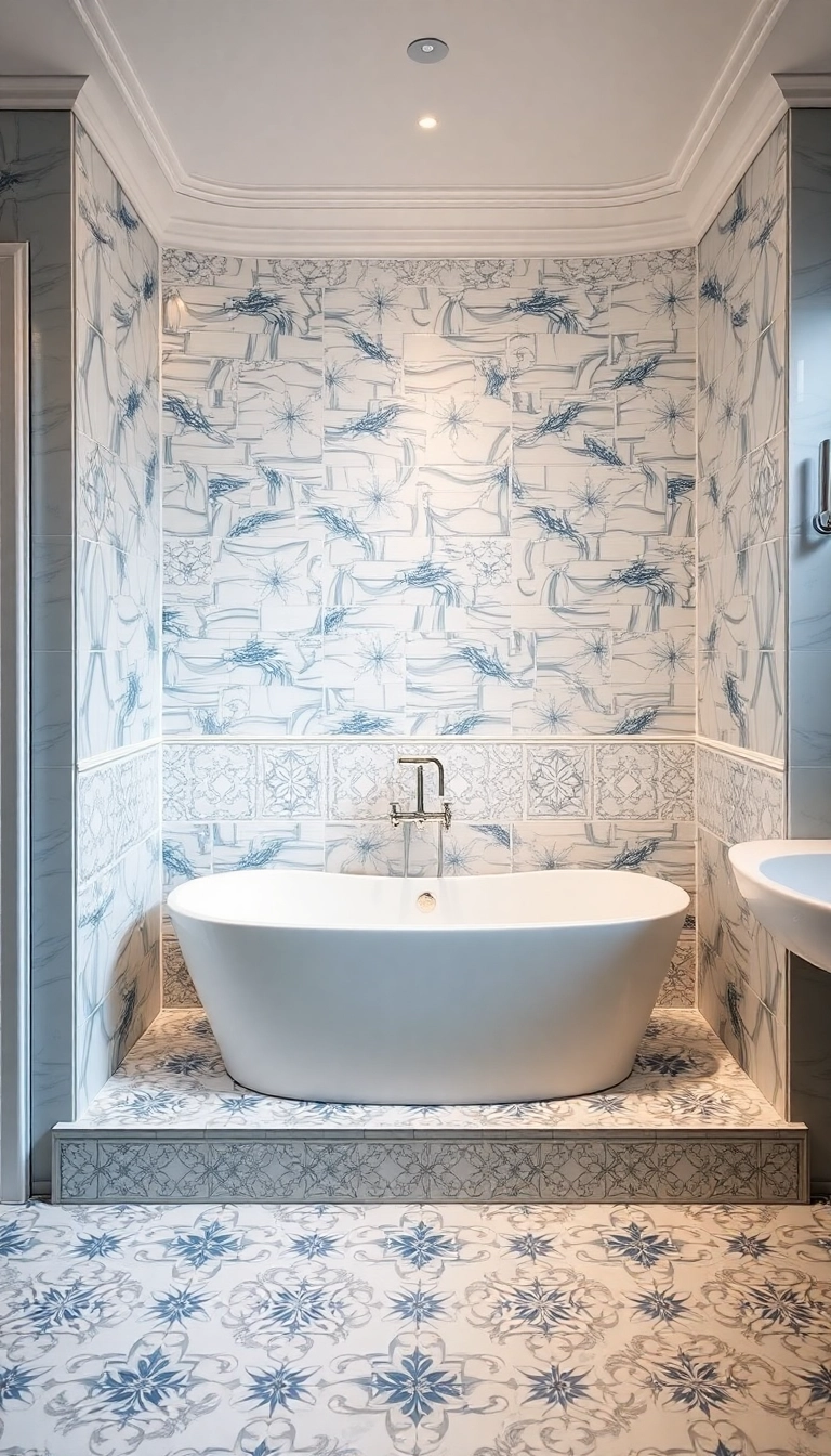 21 Stunning Bathroom Tile Design Ideas That'll Transform Your Space (You Won't Believe #7!) - 18. Statement Bathtub Surrounds