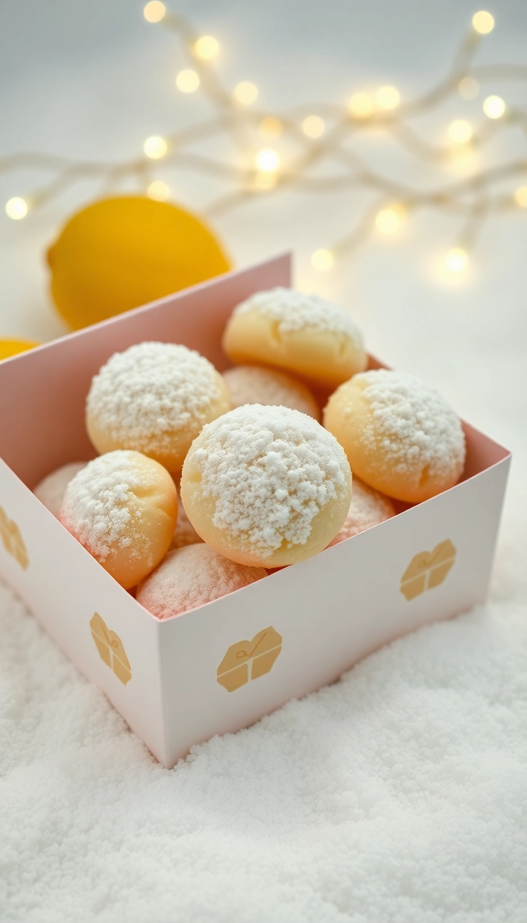 21 Irresistible Christmas Cookie Box Ideas That'll Make You the Star of the Holidays! - Lemon Snowball Cookies