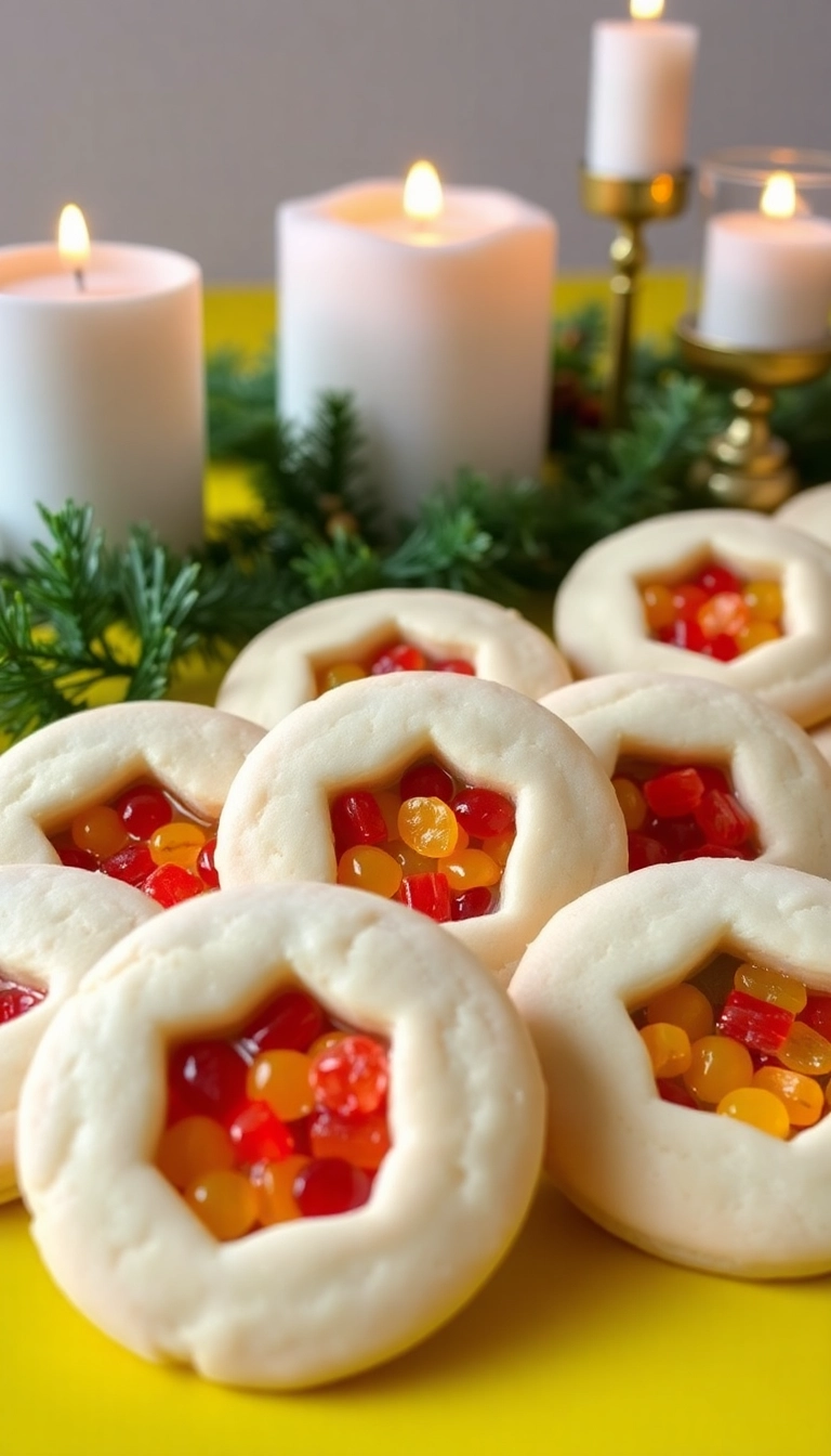 21 Festively Decorated Christmas Sugar Cookies That Will Dazzle Your Guests! - 12. Stained Glass Cookies