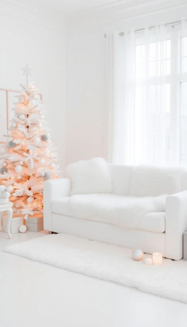 21 Magical Christmas Room Inspo Ideas That Will Make You Wish It Was December All Year! - 9. Elegant White Wonderland