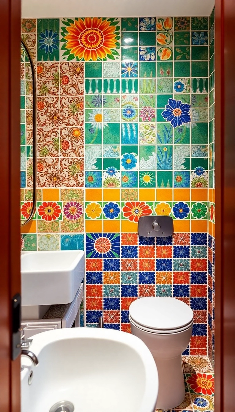 21 Stunning Bathroom Tile Design Ideas That'll Transform Your Space (You Won't Believe #7!) - 12. Artistic Accent Walls