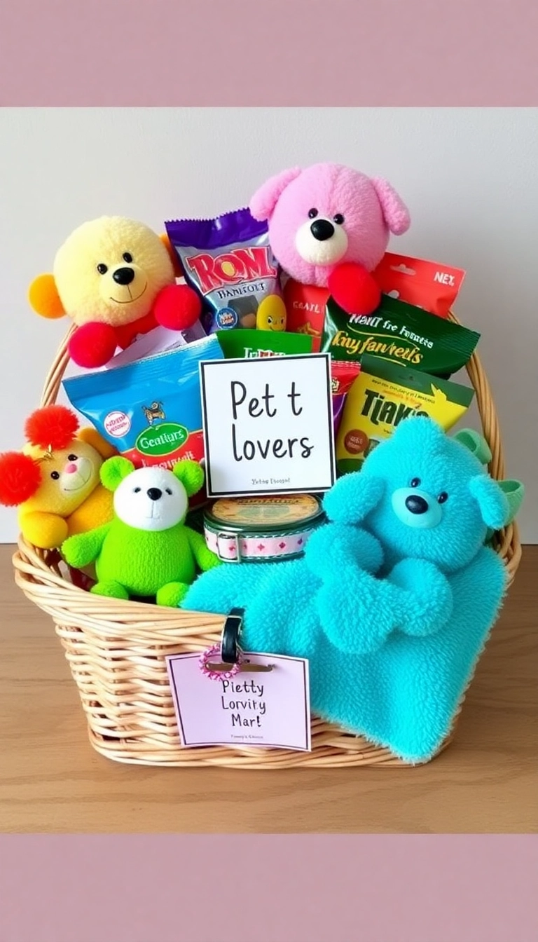 21 Christmas Basket Gift Ideas That Will Delight Everyone on Your List! - 9. Pet Lovers Basket