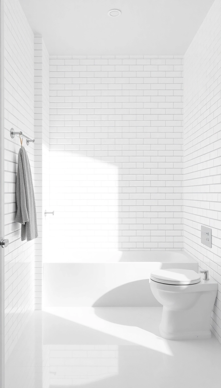 21 Stunning Bathroom Tile Design Ideas That'll Transform Your Space (You Won't Believe #7!) - 16. Minimalist White Tiles