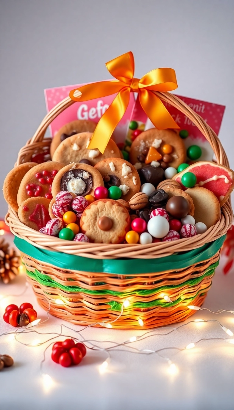 21 Christmas Basket Gift Ideas That Will Delight Everyone on Your List! - 7. Sweet Treats Basket