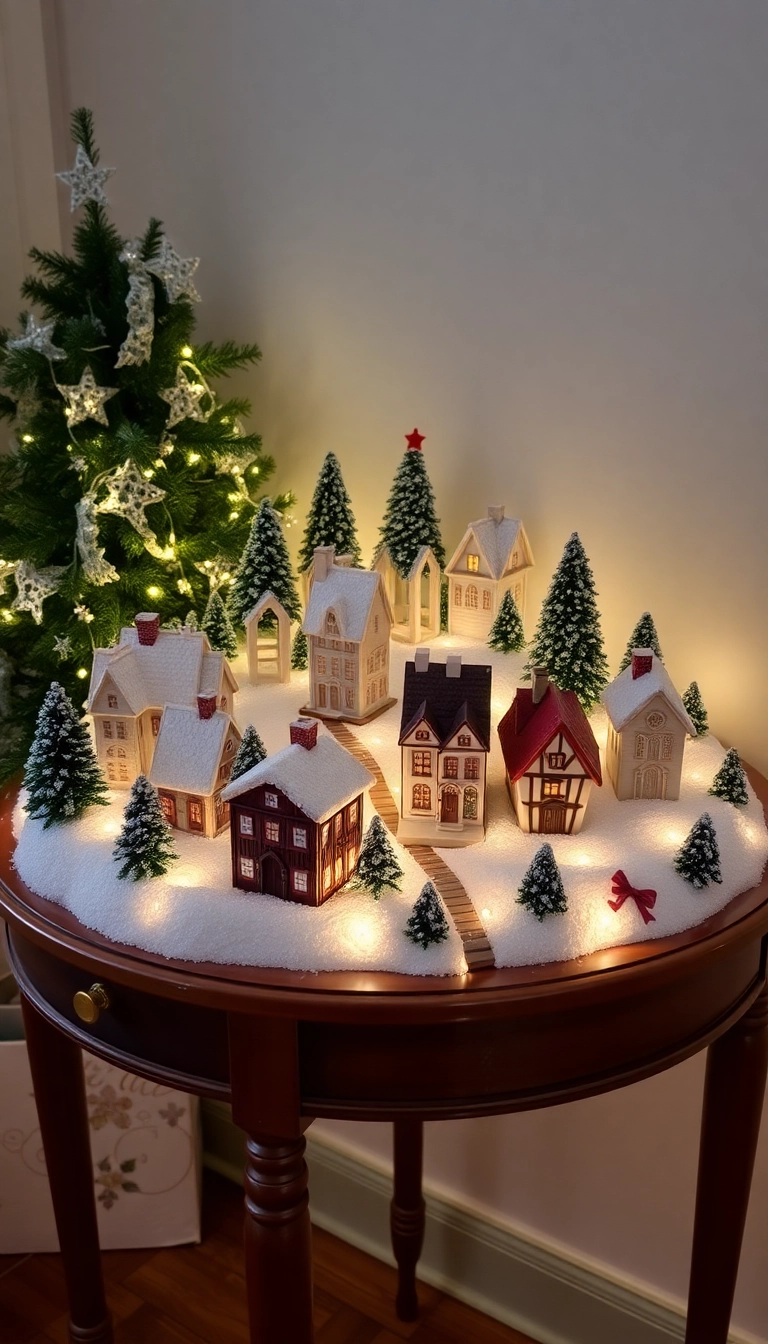 21 Luxury Christmas Decor Ideas That'll Make Your Home Shine Like a Winter Wonderland! - 11. Elegant Christmas Village