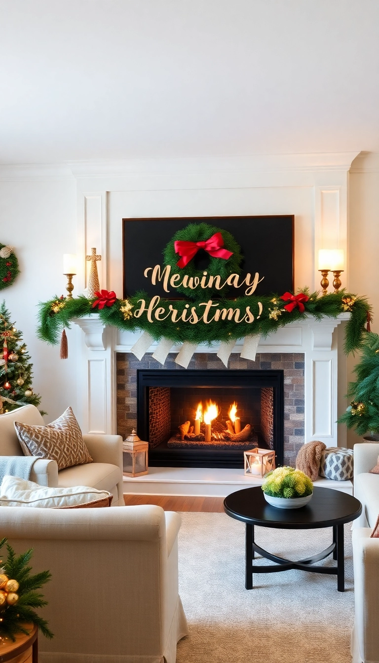 21 Luxury Christmas Decor Ideas That'll Make Your Home Shine Like a Winter Wonderland! - 20. Elegant Holiday Banners