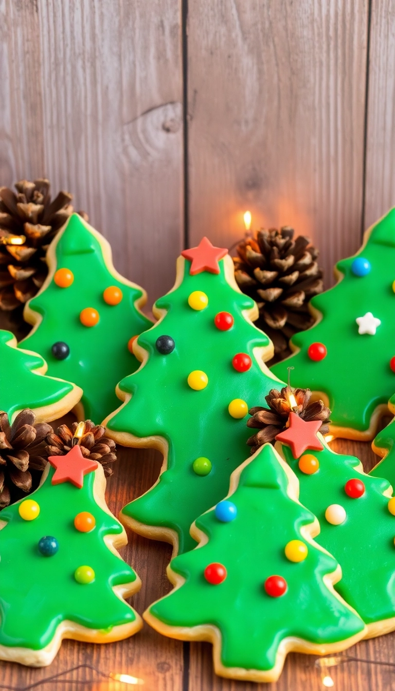 21 Festively Decorated Christmas Sugar Cookies That Will Dazzle Your Guests! - 3. Christmas Tree Delights