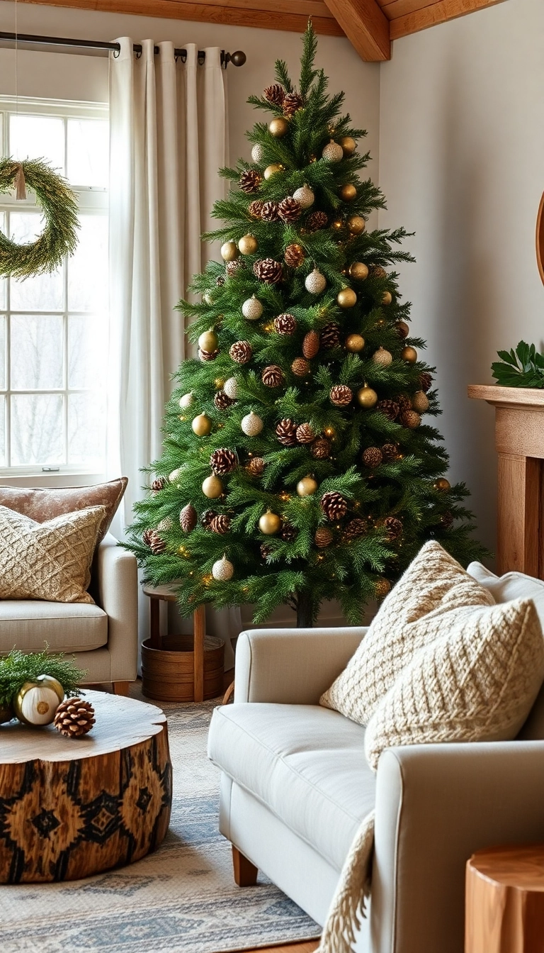 21 Magical Christmas Room Inspo Ideas That Will Make You Wish It Was December All Year! - 13. Nature-Inspired Decor