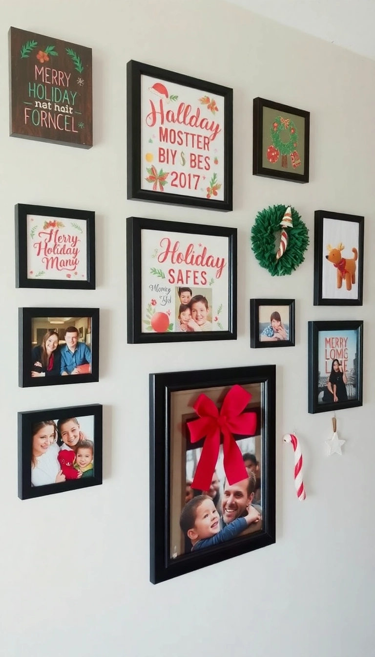 21 Magical Christmas Room Inspo Ideas That Will Make You Wish It Was December All Year! - 16. Festive Wall Art