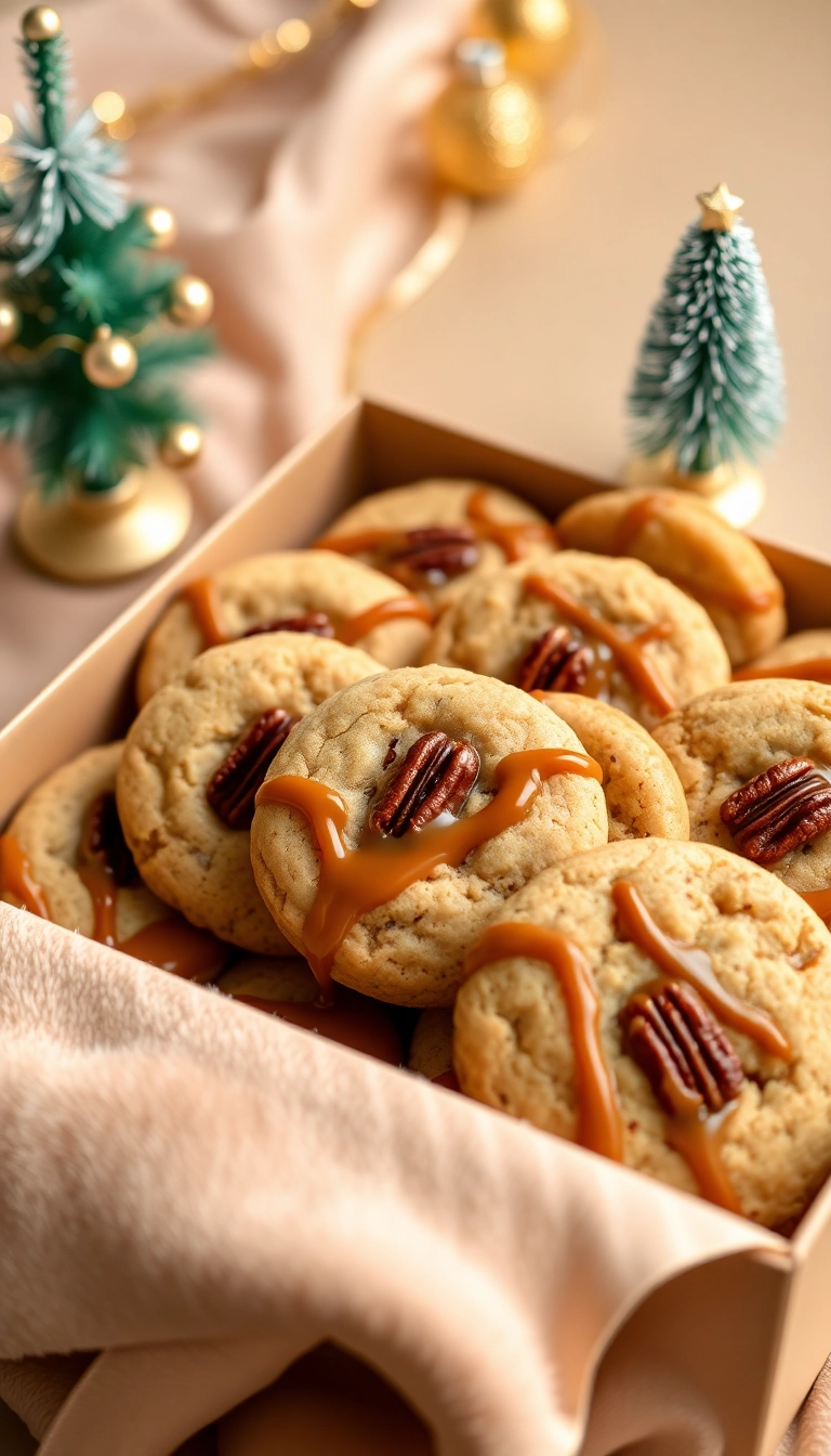 21 Irresistible Christmas Cookie Box Ideas That'll Make You the Star of the Holidays! - Caramel Pecan Cookies