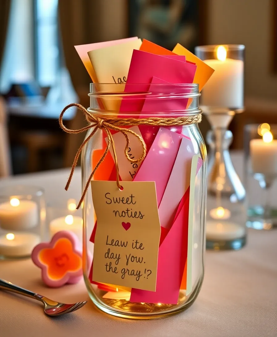 21 Easy DIY Mason Jar Gifts You Can Make in Under an Hour (No Crafting Skills Required!) - 15. Personalized Note Jar