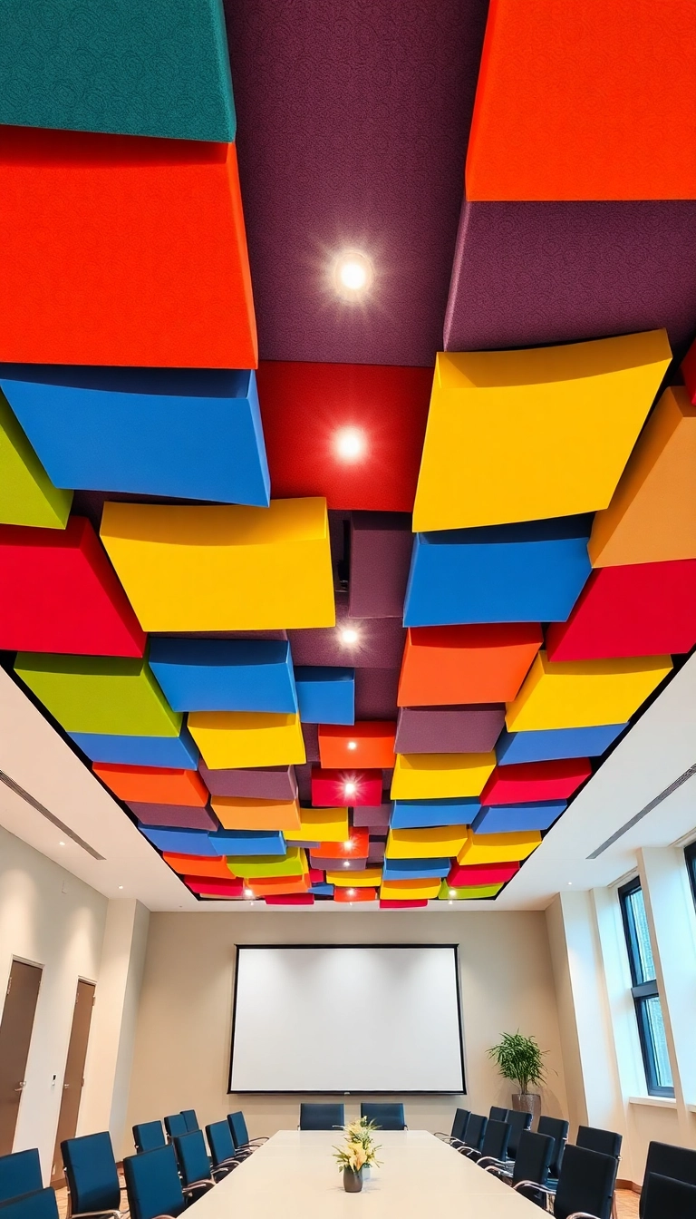 21 Bold Ceiling Designs That'll Make Your Home a Stylish Statement Piece! - 16. Acoustic Panels