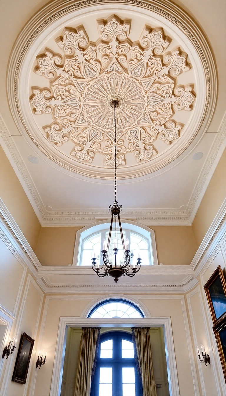 21 Bold Ceiling Designs That'll Make Your Home a Stylish Statement Piece! - 15. Ceiling Medallions