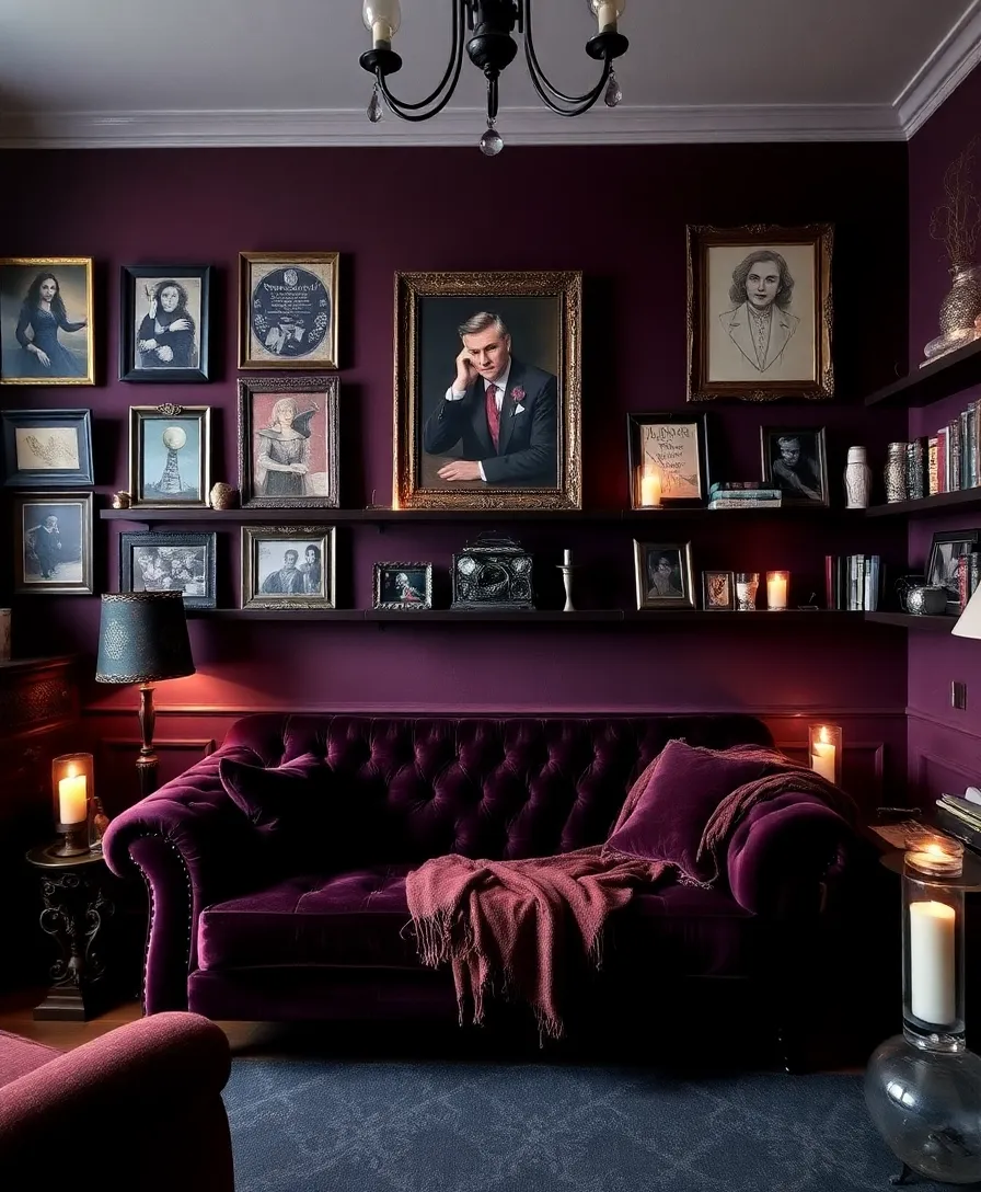 21 Enchanting Gothic Cottage Decor Ideas That'll Make You Feel Like You're in a Fairy Tale! - 11. Dark Wall Colors