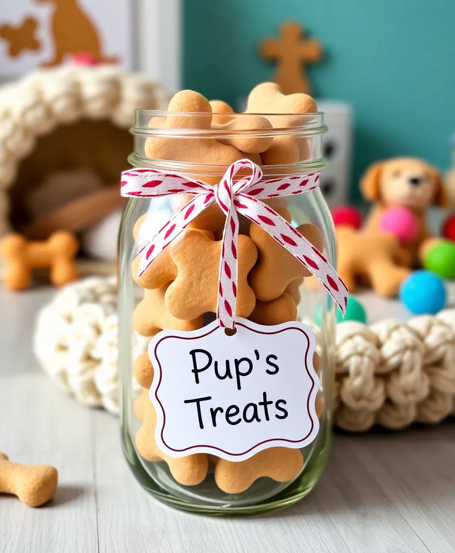 21 Easy DIY Mason Jar Gifts You Can Make in Under an Hour (No Crafting Skills Required!) - 8. Pet Treats in a Jar